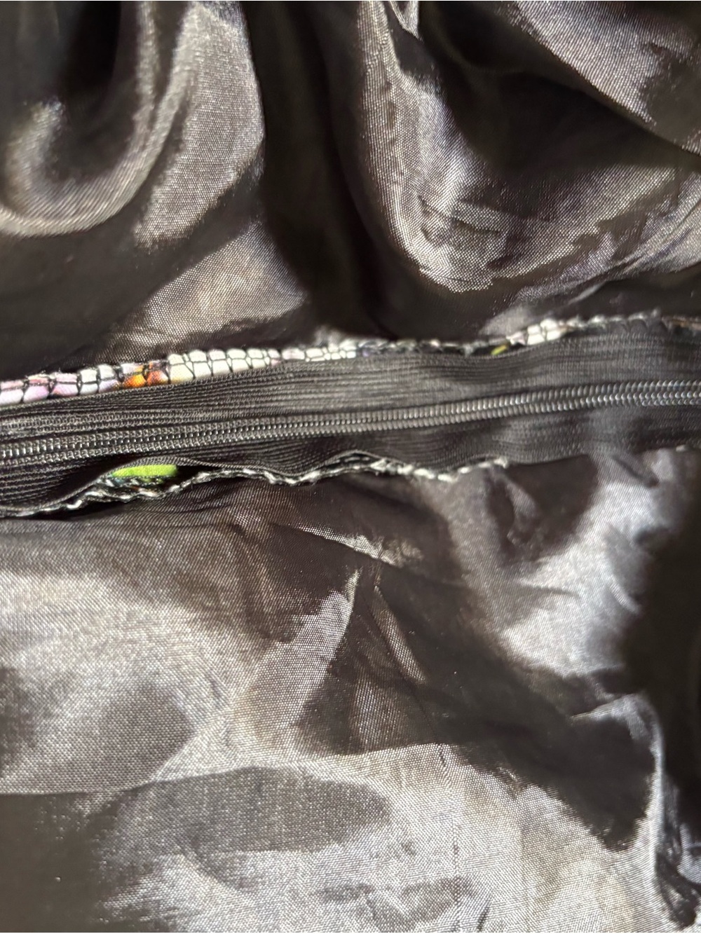 Choies Black Floral A-Line Midi Skirt with Pink and Green Accents - Picture 6 of 6